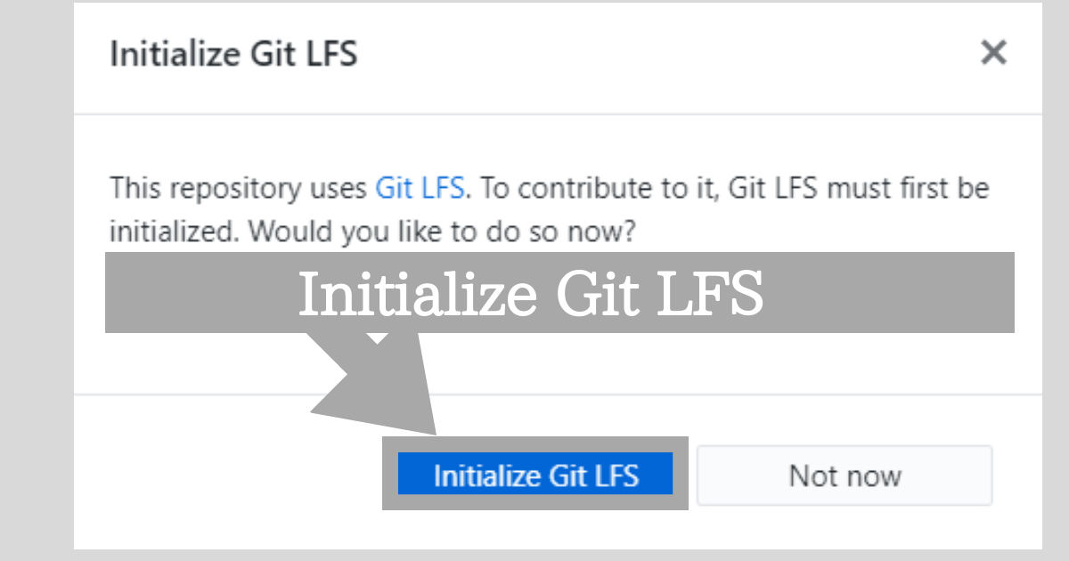 GitLFSを初期化して画像データもダウンロード