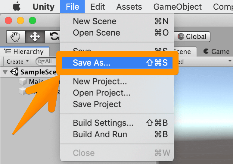 【Unity3Dチュートリアル】シーンを保存